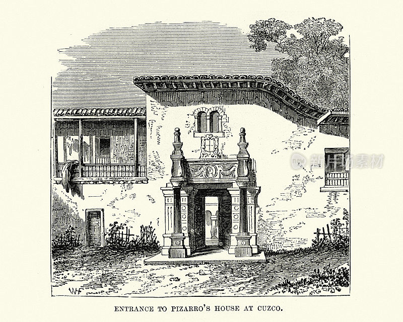 Francisco Pizarro的房子，殖民别墅，库斯科，秘鲁，16世纪